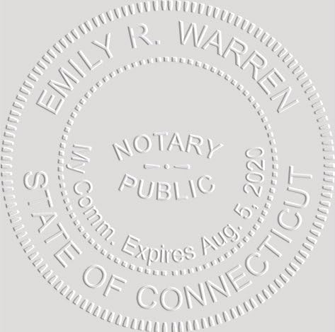 MaxMark Notary Seal Round Pink Embosser for Connecticut State - Includes Gold Burst Seal Labels (50 Count)-DeskLoop Office