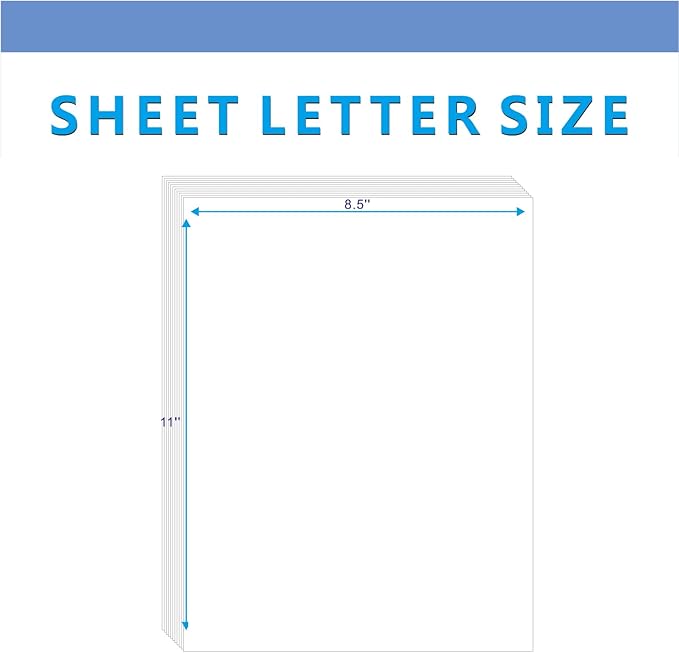 8.5" x 11" Full Sheet Labels, JIQEZNL Premium Label Sticker Paper for Laser & Inkjet Printers - 32 Sheets-DeskLoop Office