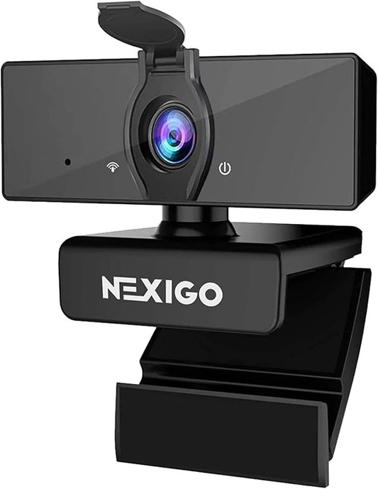 NexiGo N660 1080P Business Webcam, Dual Microphone & Privacy Cover, USB FHD Web Computer Camera, Plug and Play, for Zoom/Skype/Teams/Webex, Laptop MAC PC Desktop-DeskLoop Office