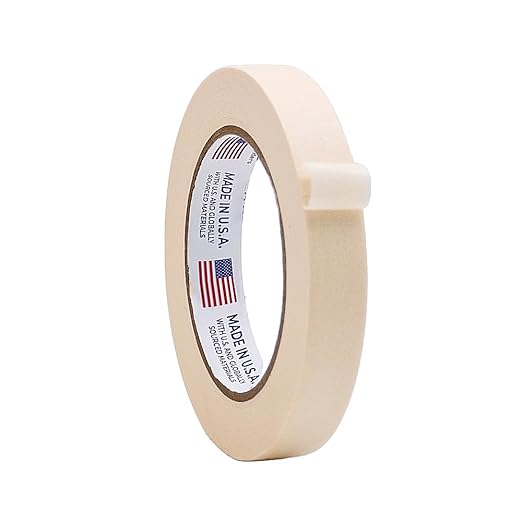 WOD MT5 Utility Grade Masking Tape, 3/4 inch x 60 yds. for Home or Office air-Dry Painting, Labeling, & Packing. Leaves no Residue-DeskLoop Office