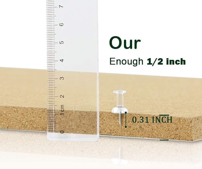 Cork Board Tiles 12"x12" - 1/2" Thick 10 Pack Cork Board Square Bulletin Boards Self Adhesive Corkboards for Walls Pin Boards Corkboards for Office Home School Decor-DeskLoop Office