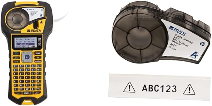 Brady M210 Portable Label Printer Bundle with B595 All-Weather Vinyl Label Roll | Create Labels for Indoor & Outdoor Use-DeskLoop Office