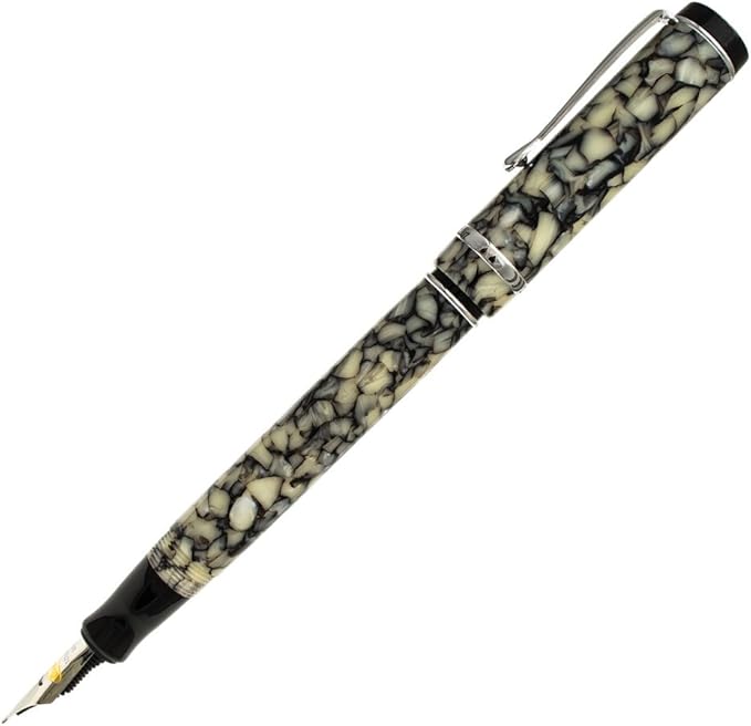 Conklin Duragraph Fountain Pen Cracked Ice - Fine Nib, Luxury Writing Instrument, Premium Resin Finish-DeskLoop Office