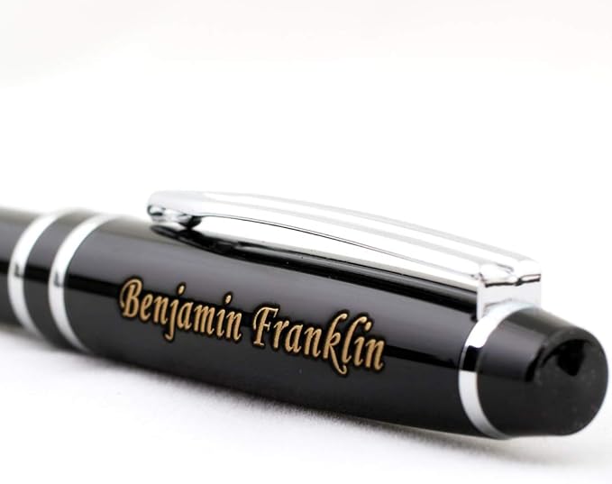 Free Engraving - Personalized Roller Ballpen, Ballpoint pen, Refillable Pens, Retractable Medium Refill Pen Black Ink, Custom Gifts for Men, Women, Classy Gift Box-DeskLoop Office