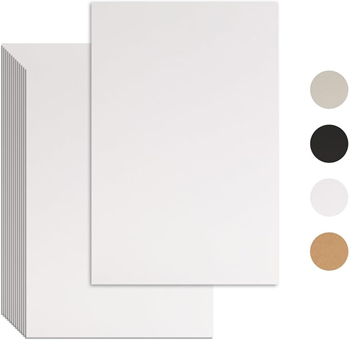 25 Pcs Book Board, Binder Board, Cover Board, Heavy Duty Chipboard for Book Binding, DIY Cardboard (White, 5 x 7 Inch 80PT)-DeskLoop Office