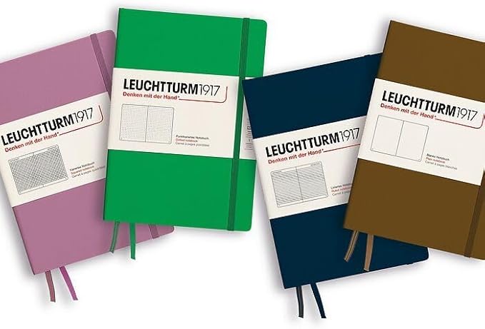 LEUCHTTURM1917 - Notebook Hardcover Medium A5-251 Numbered Pages for Writing and Journaling - Thinking Ahead (Plain Paper, Spring Leaf)-DeskLoop Office