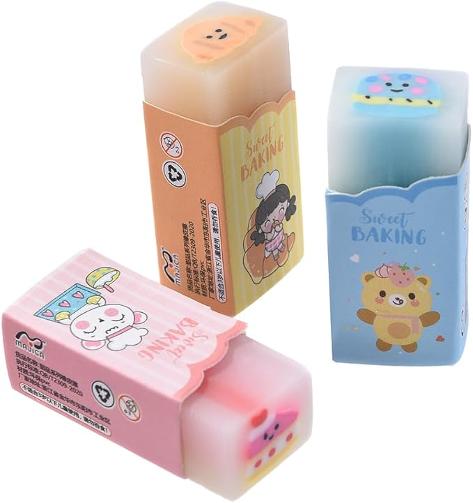 18 Pack Dessert Erasers for Kids, Kawaii for Students, Jelly for School Supplies Prize Gifts Party Favors-DeskLoop Office