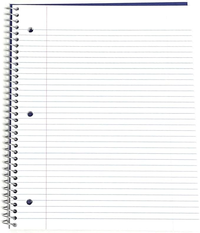 Mintra Office Durable Spiral Notebooks, 1 Subject, (Teal, Blue, Green, College Ruled 3pk)