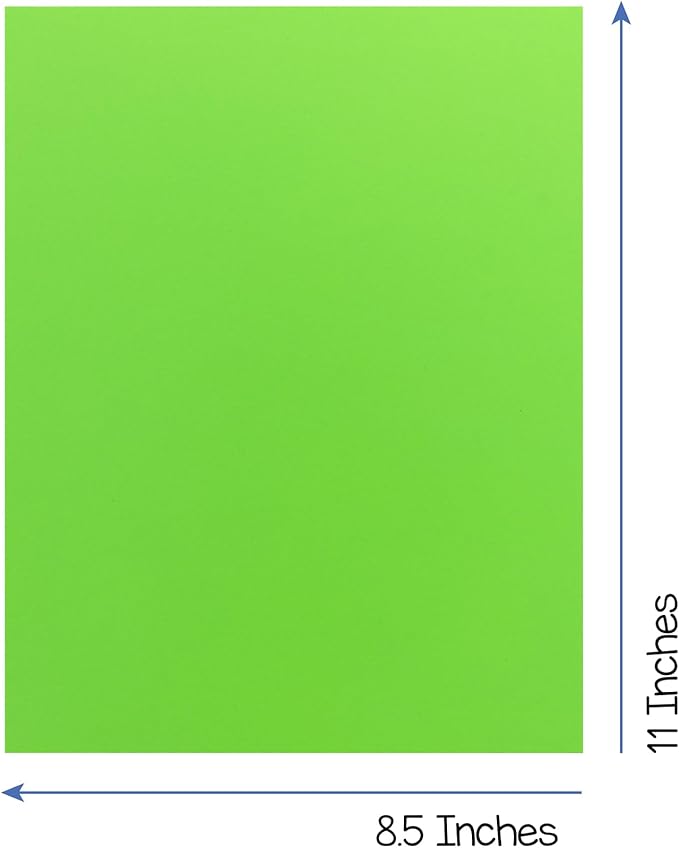Hygloss Light Green Bright Colored Cardstock - 8.5x11-Inch, 90 Sheets, 65 lb/ 176 gsm, Fade-Resistant, Acid-Free Color Card Stock Paper-DeskLoop Office