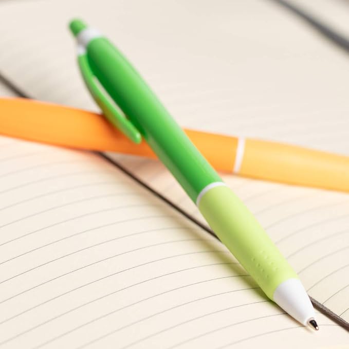 Simply Genius 100 Pack Office Pens, Retractable Ballpoint Pens in Black Ink, Ideal for Schools, Notebooks, Journals (Assorted Colors, 100pcs)-DeskLoop Office