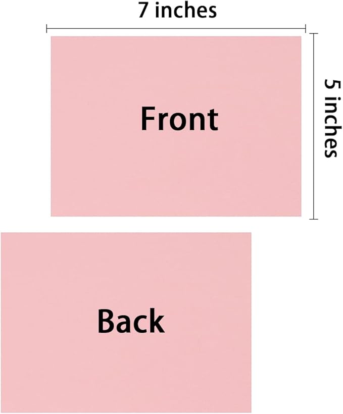 50 Sheets Blank Cardstock Paper 250 GSM Thick Heavy Cards Stock for DIY Art Projects, Card Making, Postcards, Greeting Cards, Birthday Party, Wedding Invitation (Pink, 5x7 inches)-DeskLoop Office