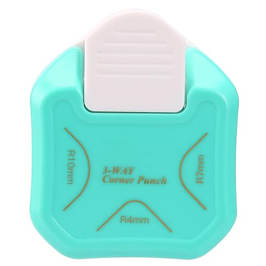 LOONENG 3 Way Round Corner Punch, 4mm, 7mm, 10mm 3 in 1 Corner Cutter for Paper Crafts, Laminator, Cardstock, DIY Projects, Photocards, Card Making and Scrapbooking-DeskLoop Office