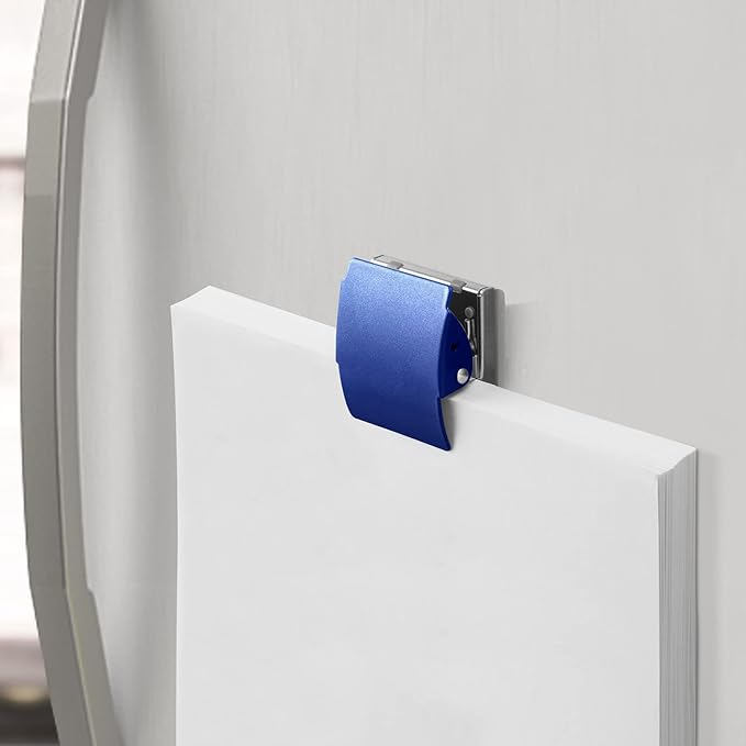 Extra Strong Magnetic Clips for Refrigerator and More, Large Blue, 3-Pack-DeskLoop Office