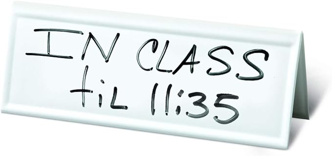 Trainers Warehouse Heavy Duty Premium Standard Size (11" x 4") Reusable Dry- Erase Name Cards | Boxed Set of 12 | Durable, Sturdy Tent Cards are Dual-Sided, Stackable and Simple to Use