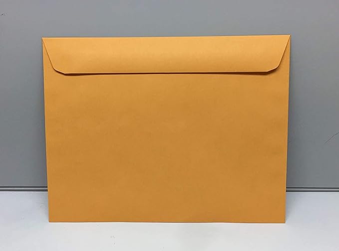 Limited Papers (TM) Booklet Envelopes, (Open Side) Brown Kraft, Gummed Seal, 28 Pound, Heavyweight, For Mailing And More. (250, 10 x 15)-DeskLoop Office