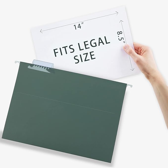 HERKKA Extra Capacity Hanging File Folders, 30 Pack Reinforced Legal Size Hanging Folders with Heavy Duty 2 Inch Expansion, Designed for Bulky Files, Medical Charts, Green-DeskLoop Office