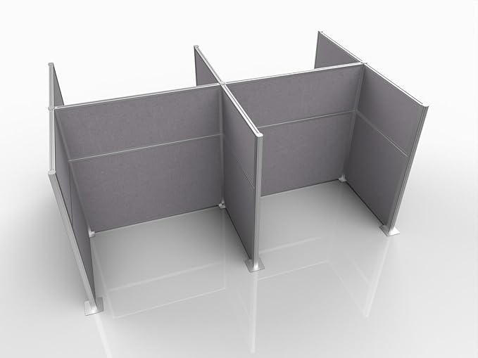 Versare Hush Panel Cubicle Kit | Workstation Partition Walls | Sound Dampening Cubicle Walls | Partitions for Desks-DeskLoop Office