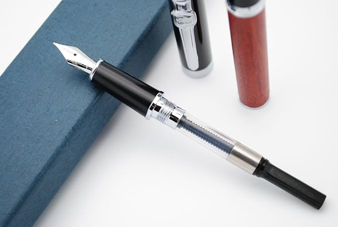 JINHAO 8802 Fountain Pen F Nib (Wooden Barrel)-DeskLoop Office
