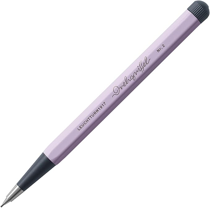 LEUCHTTURM1917 - Drehgriffel Mechanical Pencil - Refillable Writing Stylus with 0.7 mm HB Graphite Lead (Lilac)-DeskLoop Office