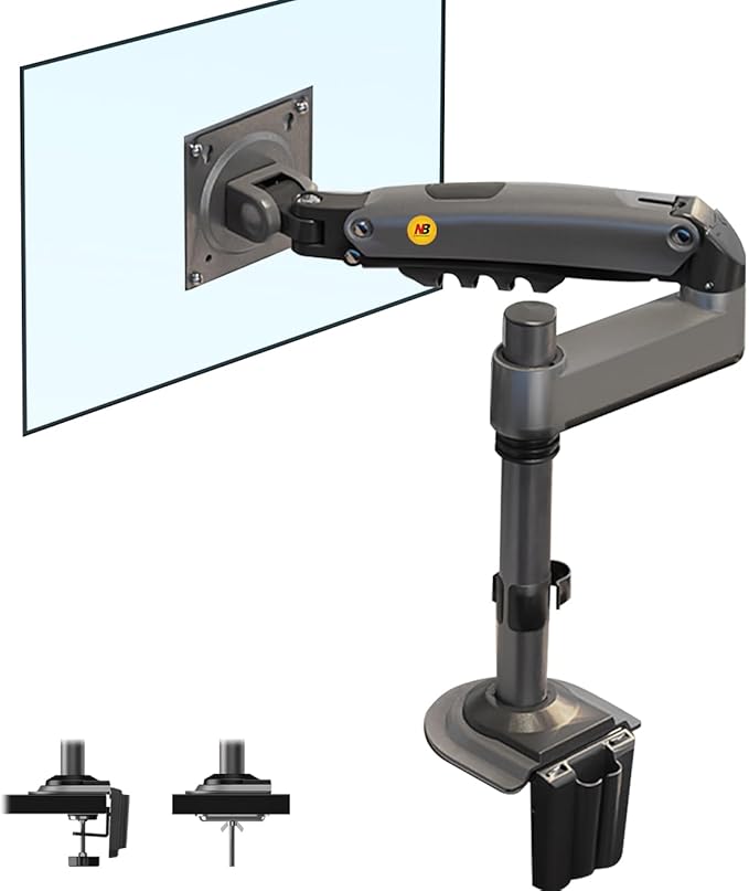 NB North Bayou Monitor Desk Mount Long Arm for Monitors Within 4.4 to 19.8lbs Ultra Wide Full Motion Swivel Height Adjustable Monitor Stand H100-DeskLoop Office