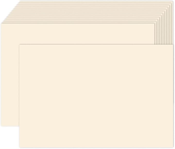100 Pack 4x6 Ivory Cardstock Blank Index Cards, Goefun 80lb Heavyweight Cream Cardstock Unlined Notecards for Invatations, Postcards, Photo Paper, Recipe Cards-DeskLoop Office
