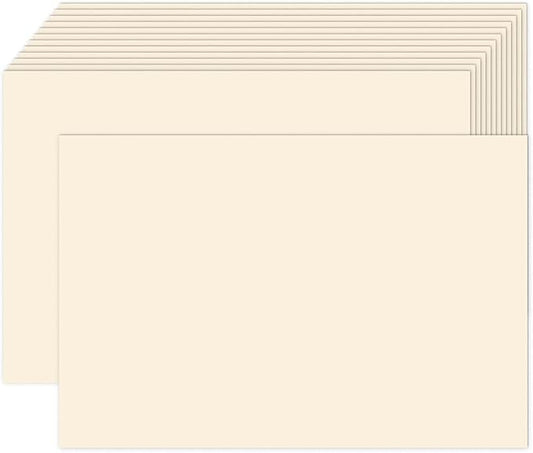 100 Pack 4x6 Ivory Cardstock Blank Index Cards, Goefun 80lb Heavyweight Cream Cardstock Unlined Notecards for Invatations, Postcards, Photo Paper, Recipe Cards-DeskLoop Office