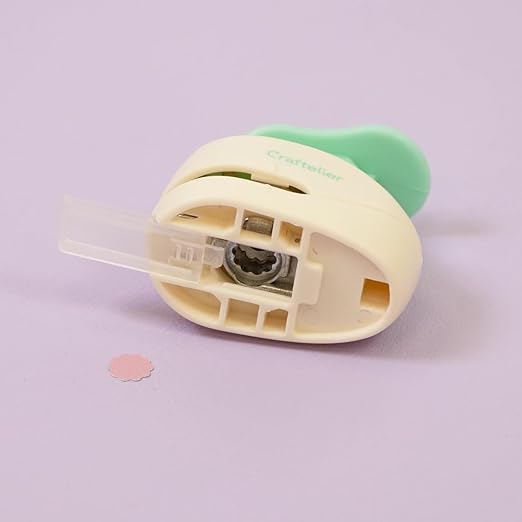 Craftelier - 3/8 Inch Circle Scallop Punch with Lever Press | Shape Hole Puncher for Paper Crafts | Scalloped Hole Punch to Create Scrapbooks, DIY Cards & Journals-DeskLoop Office
