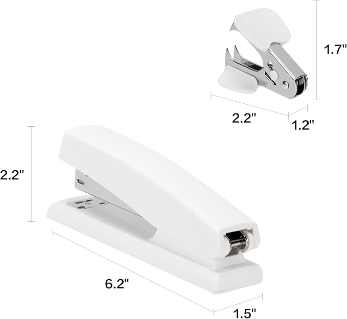 Deli Stapler, Desktop Stapler, 2 Pack, Office Stapler, 25 Sheet Capacity, Includes 2000 Staples and 2 Staple Removers, 2 Pack, White-DeskLoop Office