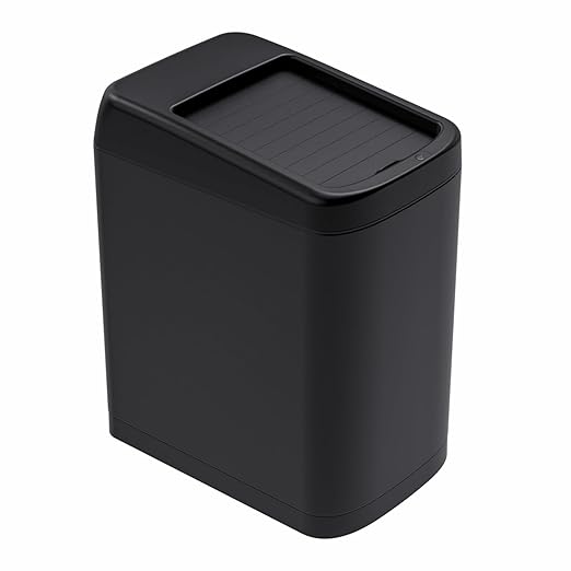 ELLO&ALLO Garbage Can Motion Sensor Trash Can 13 Gallon for Kitchen with Roll Up Lid, Automatic Touchless High-Capacity Black Waste Bin-DeskLoop Office