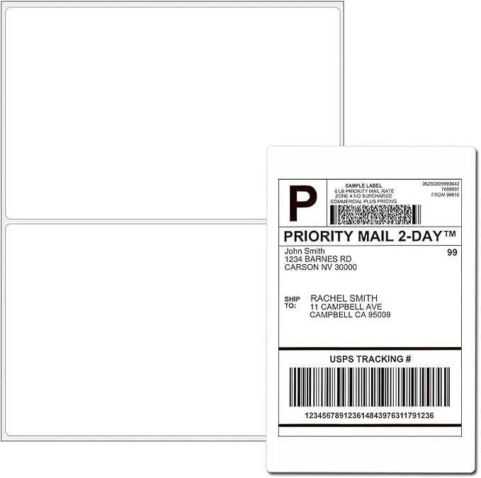 8.5 x 5.5 Half Sheet Shipping Labels - Image 6