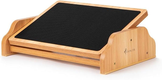 StrongTek Ergonomic Rocking Foot Rest for Under Desk, Adjustable Foot Stool with Non-Slip Surface, Three Positions for Comfort & Stability, Enhances Posture & Circulation, Ideal for Office & Home Use-DeskLoop Office