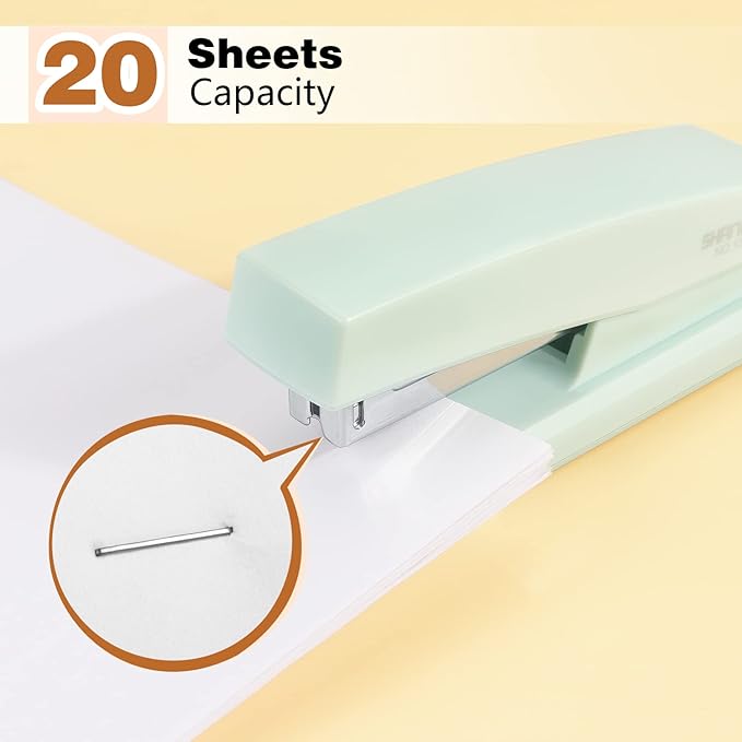 Tamaki Stapler, Office Stapler, Small Staplers for Desk, Green-DeskLoop Office