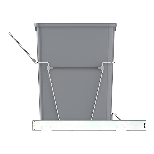 Single Pullout Trash Can for Under Kitchen Cabinets Include Single 35QT Trash Bin Doesn't Include Door Fittings, Bottom-Mount Recycling Bin-DeskLoop Office