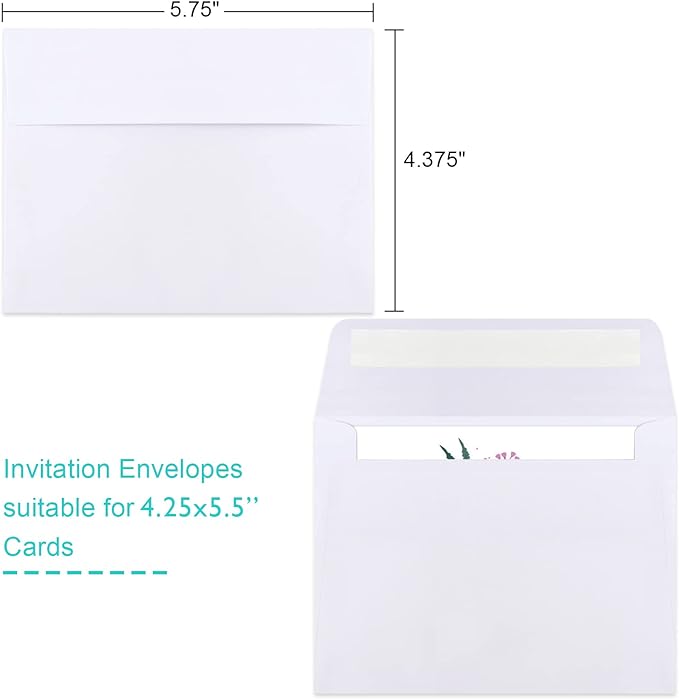70 Packs Invitation Envelopes, A2 Envelopes White, Postcard Envelopes, Envelopes for 4.5x5.5 Cards, Envelopes for Invitations, Envelopes Self Seal for Photos RSVP, Greeting Cards-DeskLoop Office