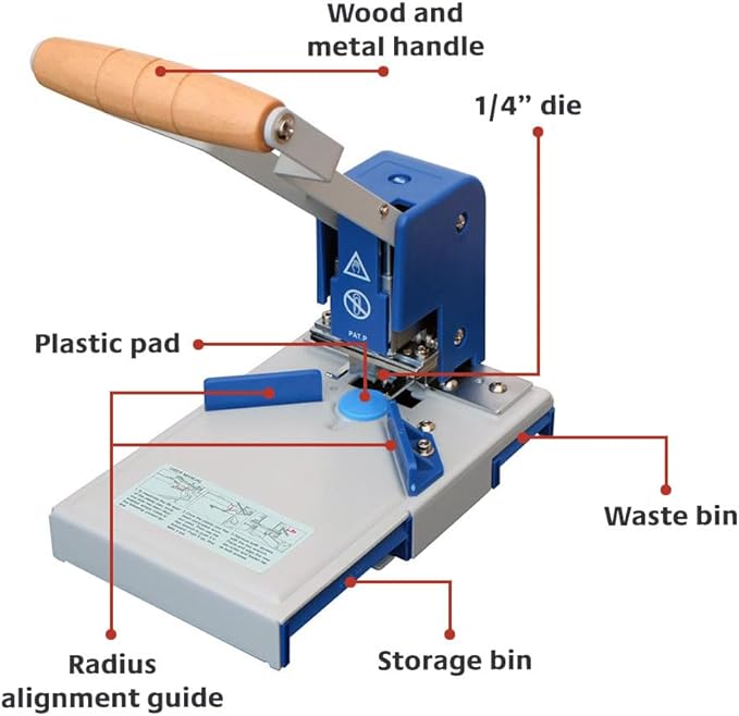 TruLam Heavy Duty Corner Rounder - Interchangeable - Includes one Blade - Radius Alignment Guide Included - Office or Home Use-DeskLoop Office