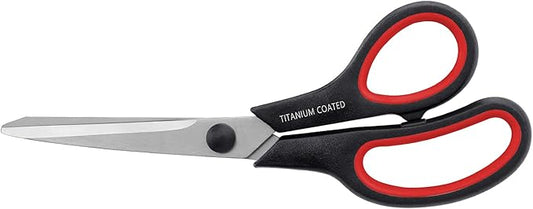 Scissors 8" Multipurpose Right/Left Handed Titanium Coated Sturdy Sharp Scissors for Office Home School Students-DeskLoop Office