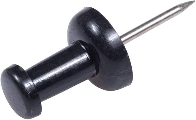 JAM PAPER Colorful Push Pins - Black Pushpins - 100/Pack-DeskLoop Office