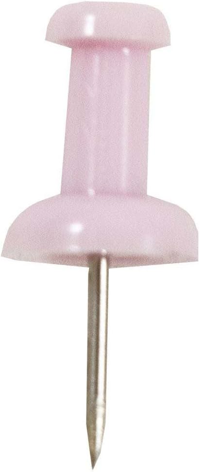 JAM PAPER Colorful Push Pins - Baby Pink Pastel Pushpins - 2 Packs of 100-DeskLoop Office
