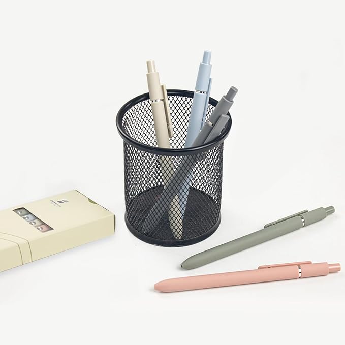 ELANE 5 Pcs 0.5mm Pens Quick Dry Black Ink Colorful Gel Pens Fine Point Smooth Writing Pens for Journaling Gifts for Doctor Nurse Teacher Students(morandi)-DeskLoop Office