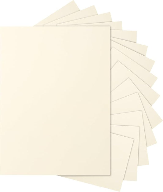 40 Sheets Cream Cardstock 8.5 x 11 Off White Paper, 200gsm/75lb Ivory Card Stock Certificates Paper for DIY Cards Making, Business Cards, Invitations, School Crafting, Menus, Office Printing-DeskLoop Office