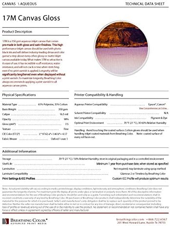 17M Gloss 60in x 75ft 17mil Thickness, Designed For You to Print and Stretch Without Varnishing in Between. Compatible With Most Roll Fed Epson, Canon, HP Printers-DeskLoop Office