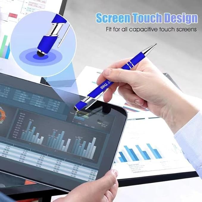 20 Pcs Inspirational Pens - Motivational Ballpoint Pens Bulk with quotes Stylus Tip Gifts for School Office Supplies Black Ink