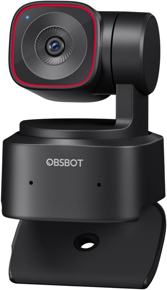 OBSBOT Tiny 2 Lite 4K Webcam for PC, AI Tracking PTZ Streaming Camera with 1/2" Sensor, Gesture Control, 60 FPS, HDR, Microphones, Web Camera for Desktop Computer, Laptop, Meeting, Video Calls, etc.-DeskLoop Office