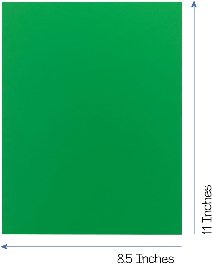 Hygloss Dark Green Bright Colored Cardstock - 8.5x11-Inch, 90 Sheets, 65 lb/ 176 gsm, Fade-Resistant, Acid-Free Color Card Stock Paper-DeskLoop Office