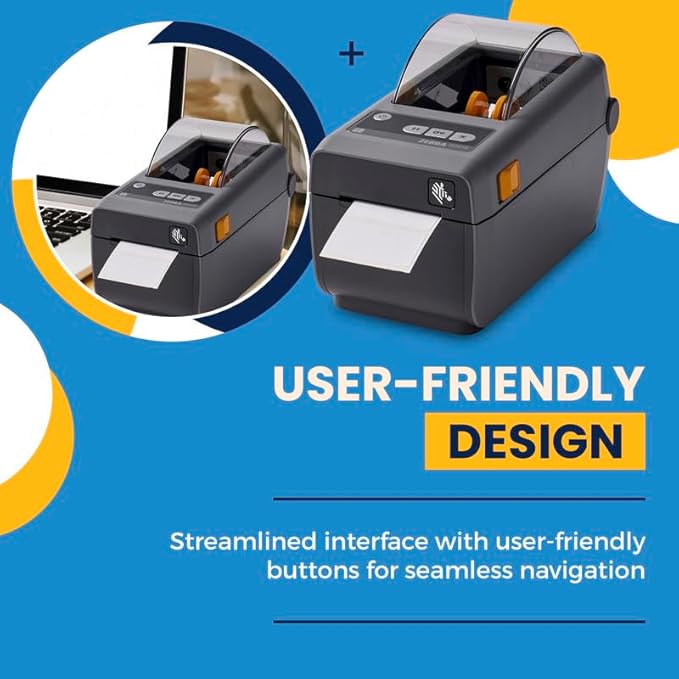 Zebra ZD410 Direct Thermal Label Printer | USB & Ethernet Connectivity | 2 Inch Print Width | ZD41022-D01E00EZ-DeskLoop Office