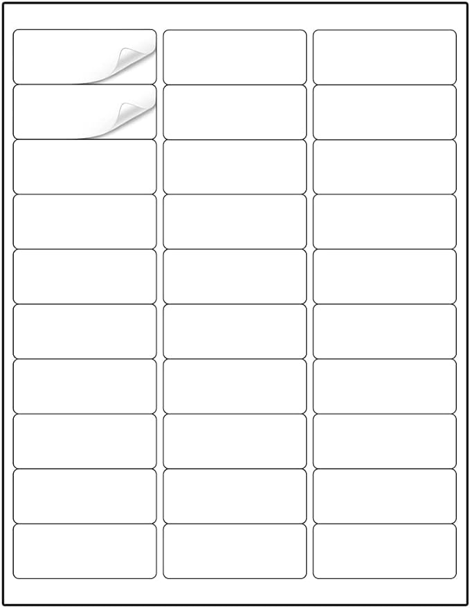 Methdic Address Labels 1" x 2-5/8" 900 Labels Sticker Paper for Laser/Ink Jet Printer Mailing Labels 8.5"×11" White 30 per Sheet-DeskLoop Office