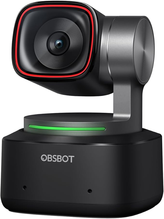 OBSBOT Tiny 2 Webcam 4K Voice Control PTZ, AI Tracking Multi-Mode & Auto Focus, Web Camera with 1/1.5" Sensor, Gesture Control, 60 FPS, HDR Light Correction, Webcam for PC, Streaming, Meeting, etc.-DeskLoop Office