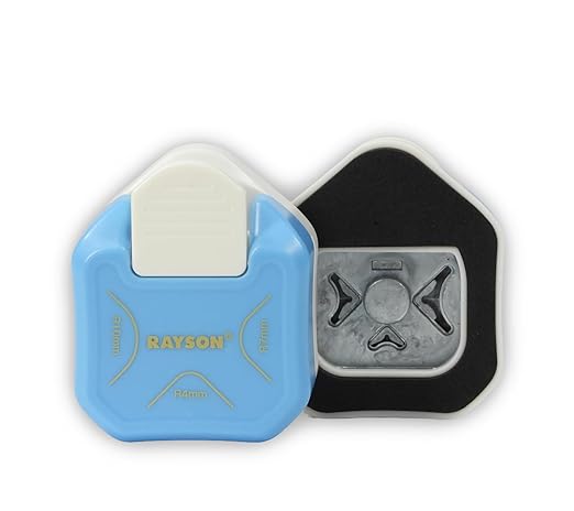 RAYSON CR05BL 3 in 1 Corner Cutter, 4mm 7mm 10mm 3 Way Corner Rounder Paper Punches for Paper Craft, DIY Projects, Blue-DeskLoop Office