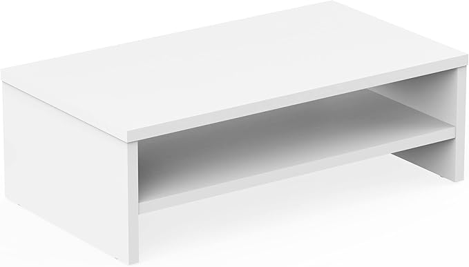 FITUEYES Monitor Stand - 2 Tier Computer Monitor Riser Shelf, Wood Desktop Stand for Laptop Computer Screen, Desk Organization, Office Supplies-DeskLoop Office