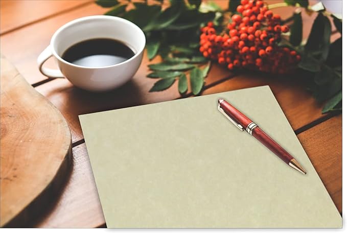 150 Natural Parchment 65lb Cover Paper Sheets 4.5" X 6.5" (4.5X6.5 Inches) Invitation 1/2" Smaller Than 5X7 Size Cardstock Weight - Printable Old Parchment Semblance-DeskLoop Office